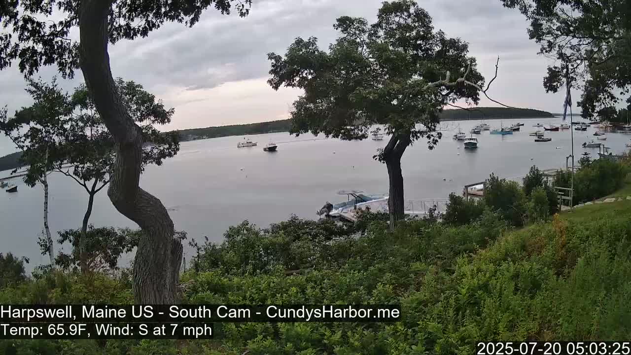 Cundy Harbor South Live Cam - Harpswell, Maine, USA