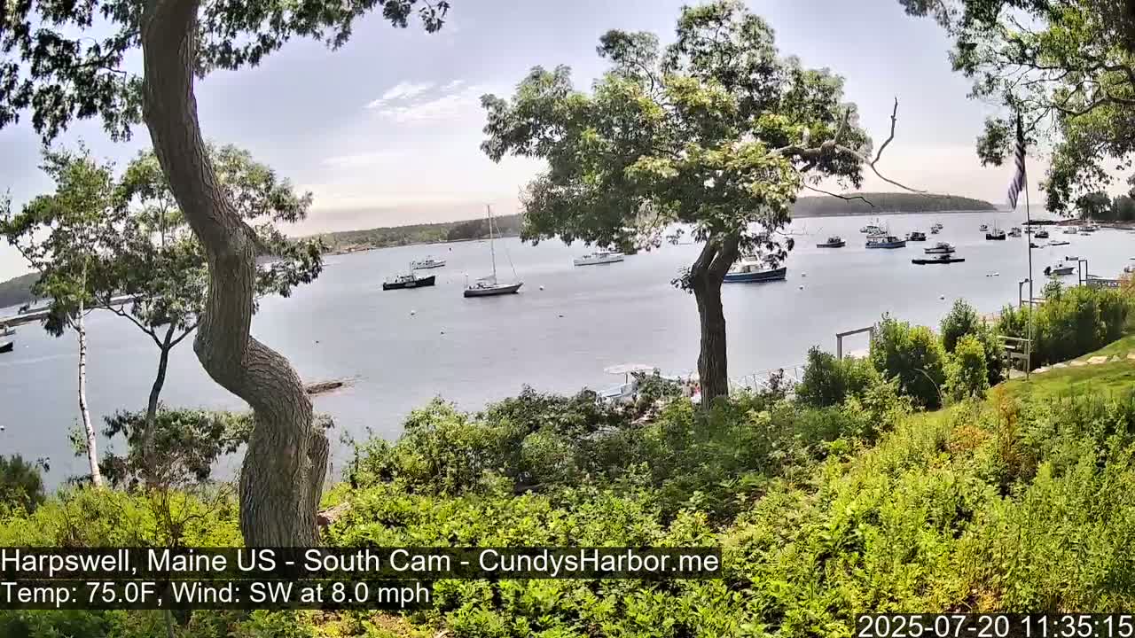 Cundy Harbor South Live Cam - Harpswell, Maine, USA