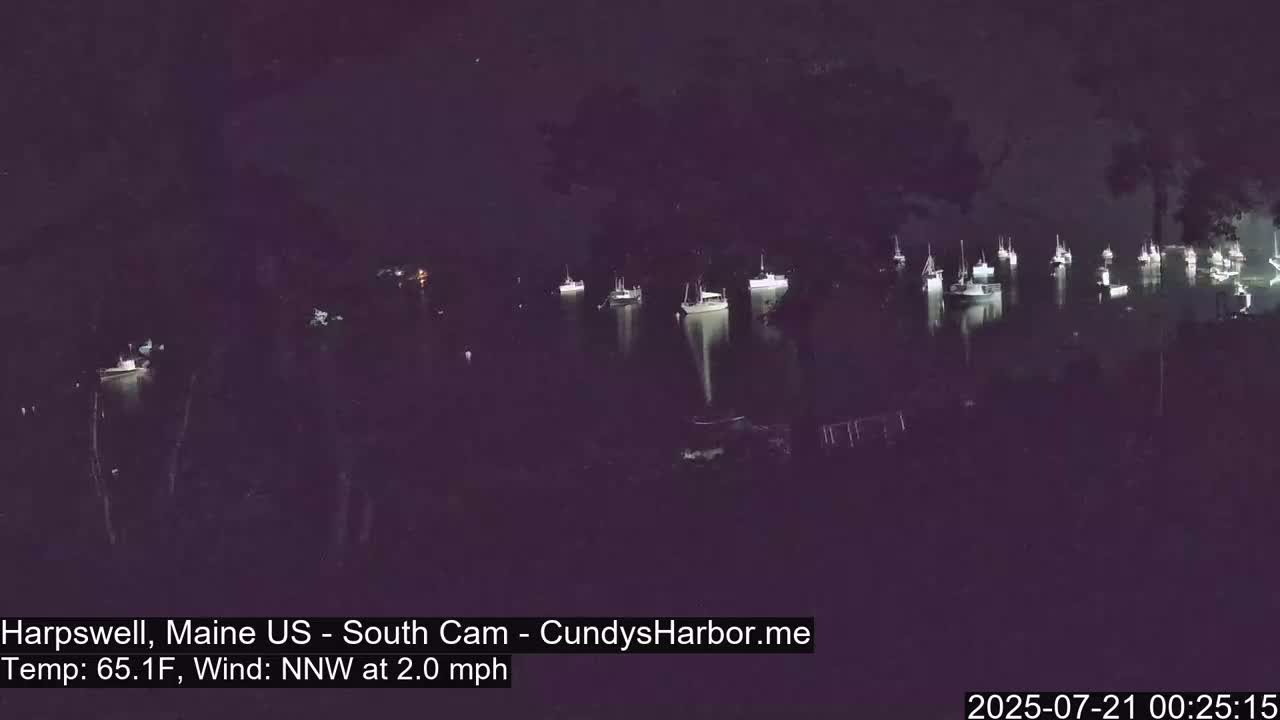 Cundy Harbor South Live Cam - Harpswell, Maine, USA