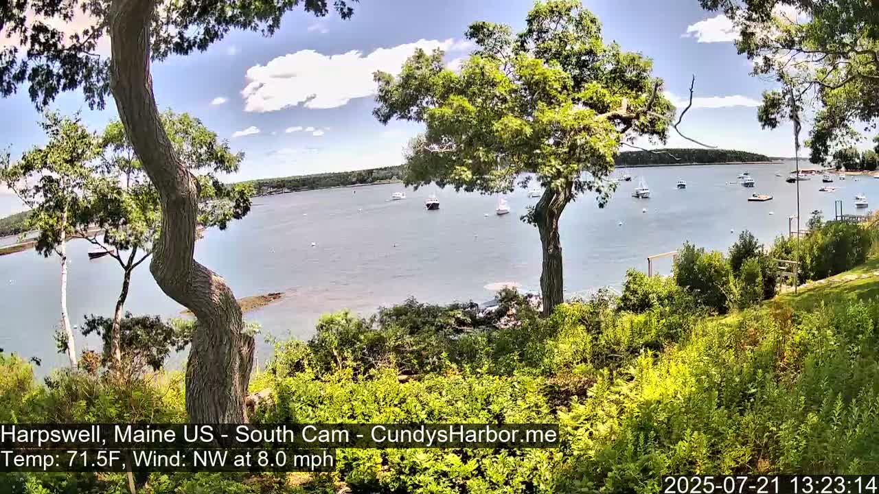 Cundy Harbor South Live Cam - Harpswell, Maine, USA