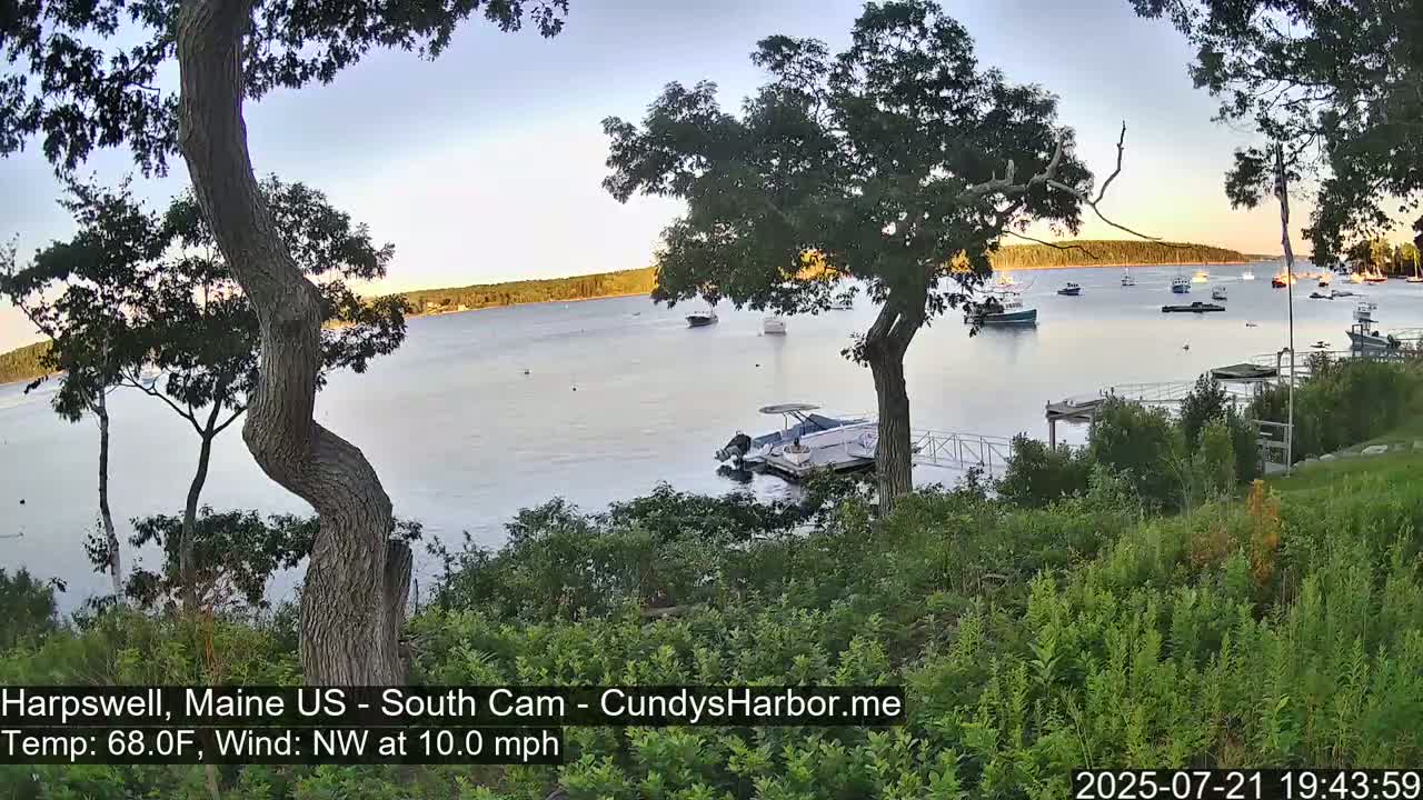 Cundy Harbor South Live Cam - Harpswell, Maine, USA