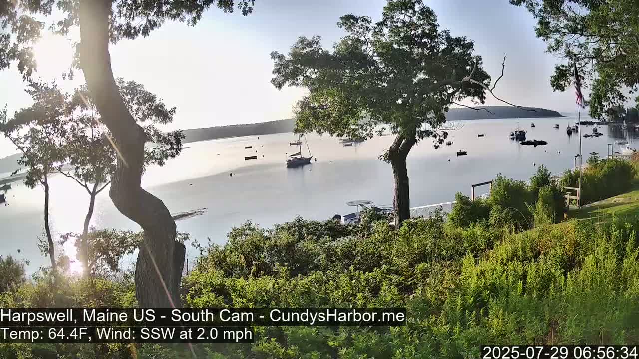 Cundy Harbor South Live Cam - Harpswell, Maine, USA