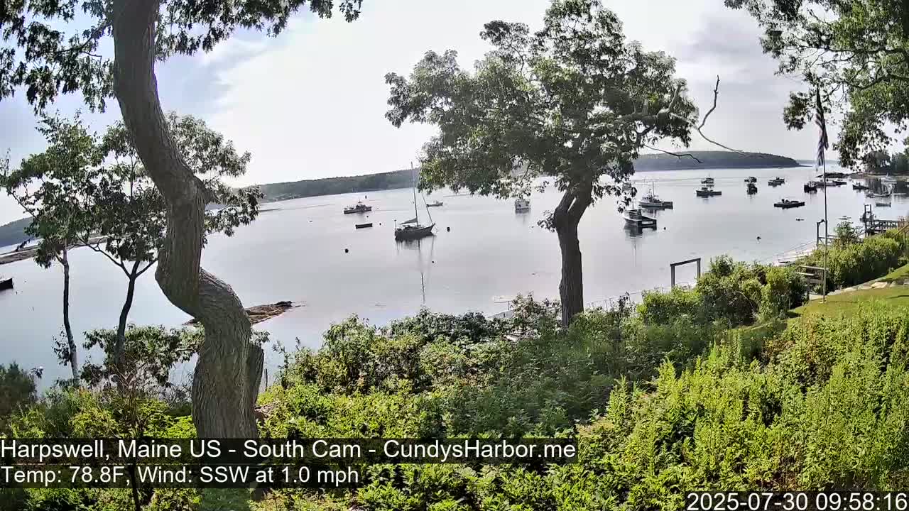 Cundy Harbor South Live Cam - Harpswell, Maine, USA