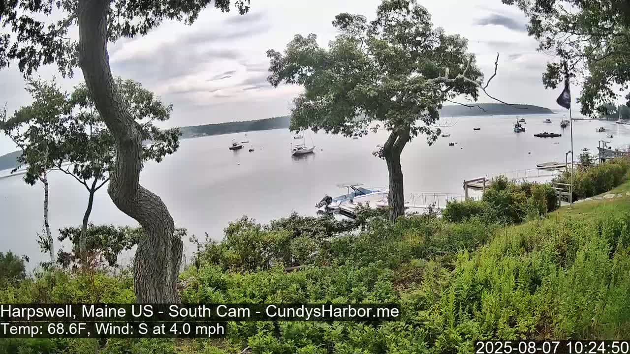 Cundy Harbor South Live Cam - Harpswell, Maine, USA