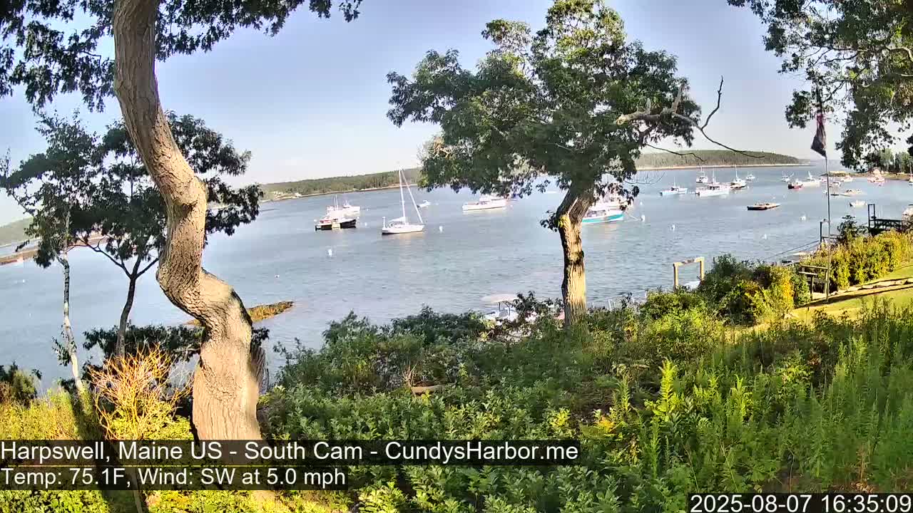 Cundy Harbor South Live Cam - Harpswell, Maine, USA