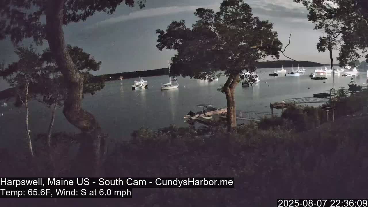 Cundy Harbor South Live Cam - Harpswell, Maine, USA