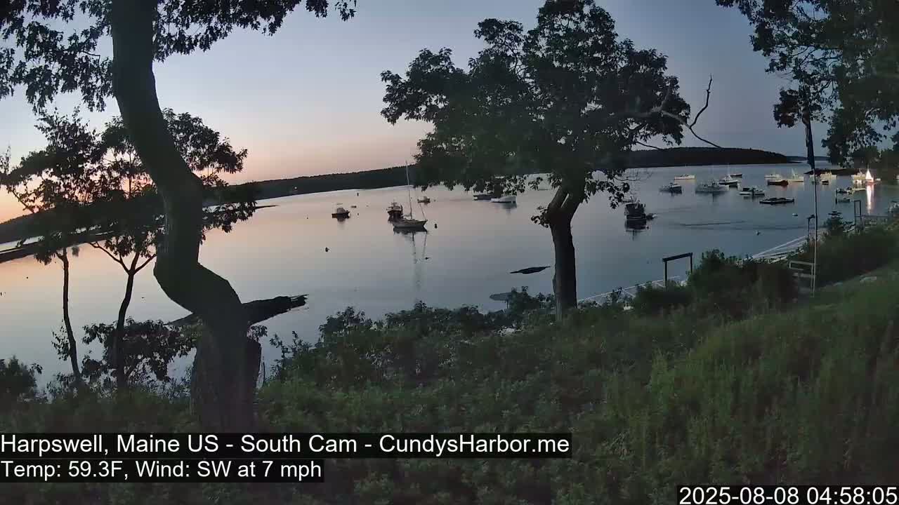 Cundy Harbor South Live Cam - Harpswell, Maine, USA