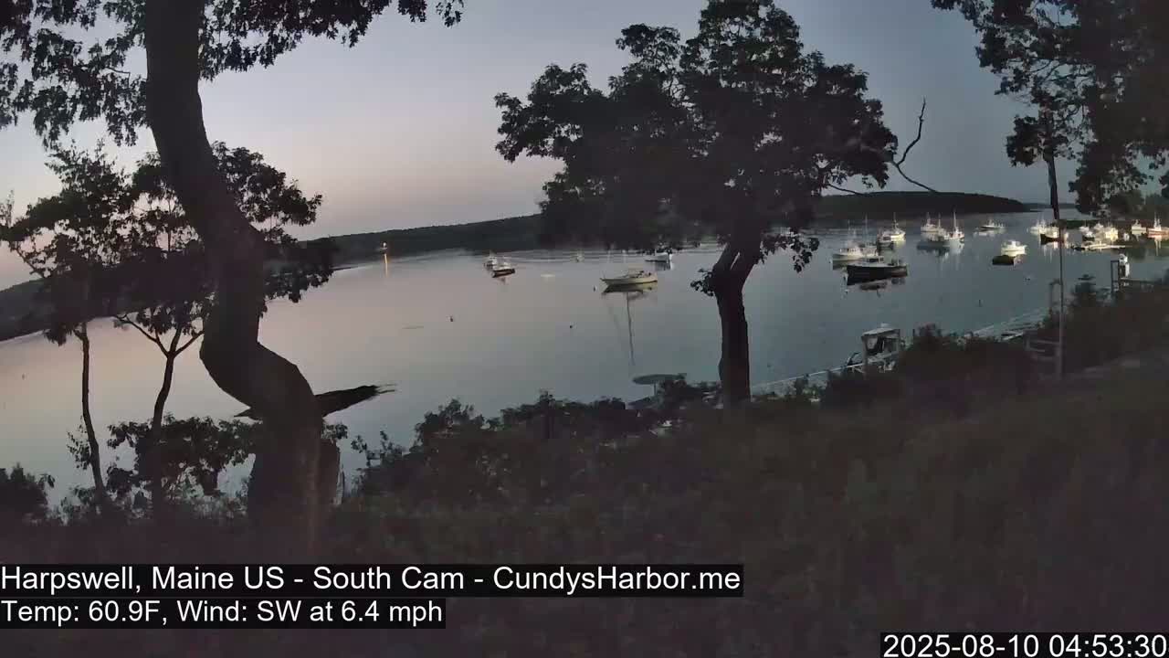 Cundy Harbor South Live Cam - Harpswell, Maine, USA