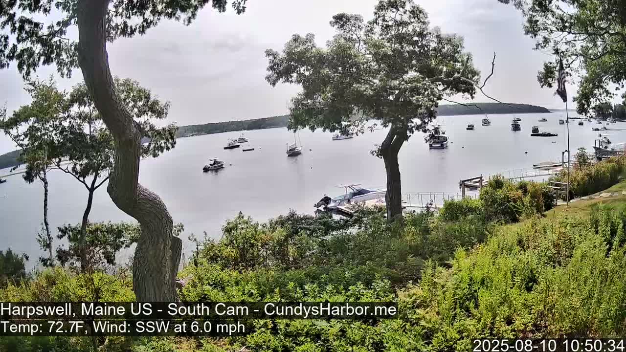 Cundy Harbor South Live Cam - Harpswell, Maine, USA