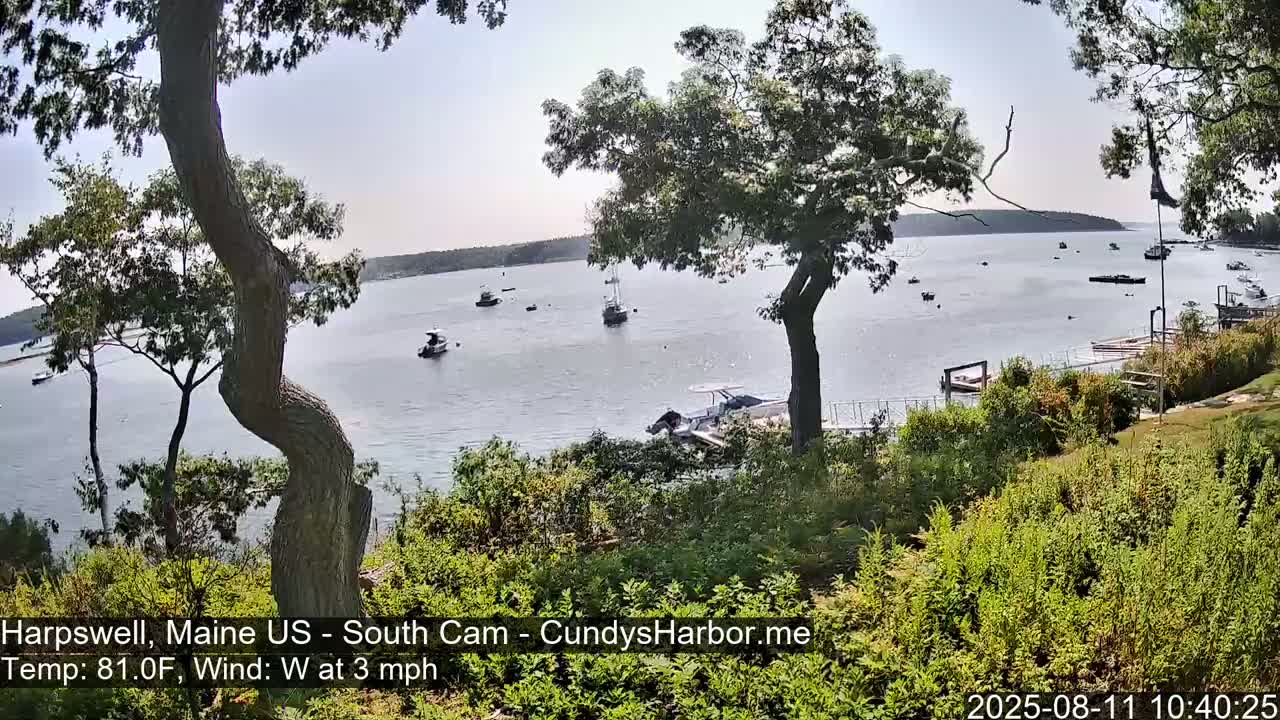 Cundy Harbor South Live Cam - Harpswell, Maine, USA