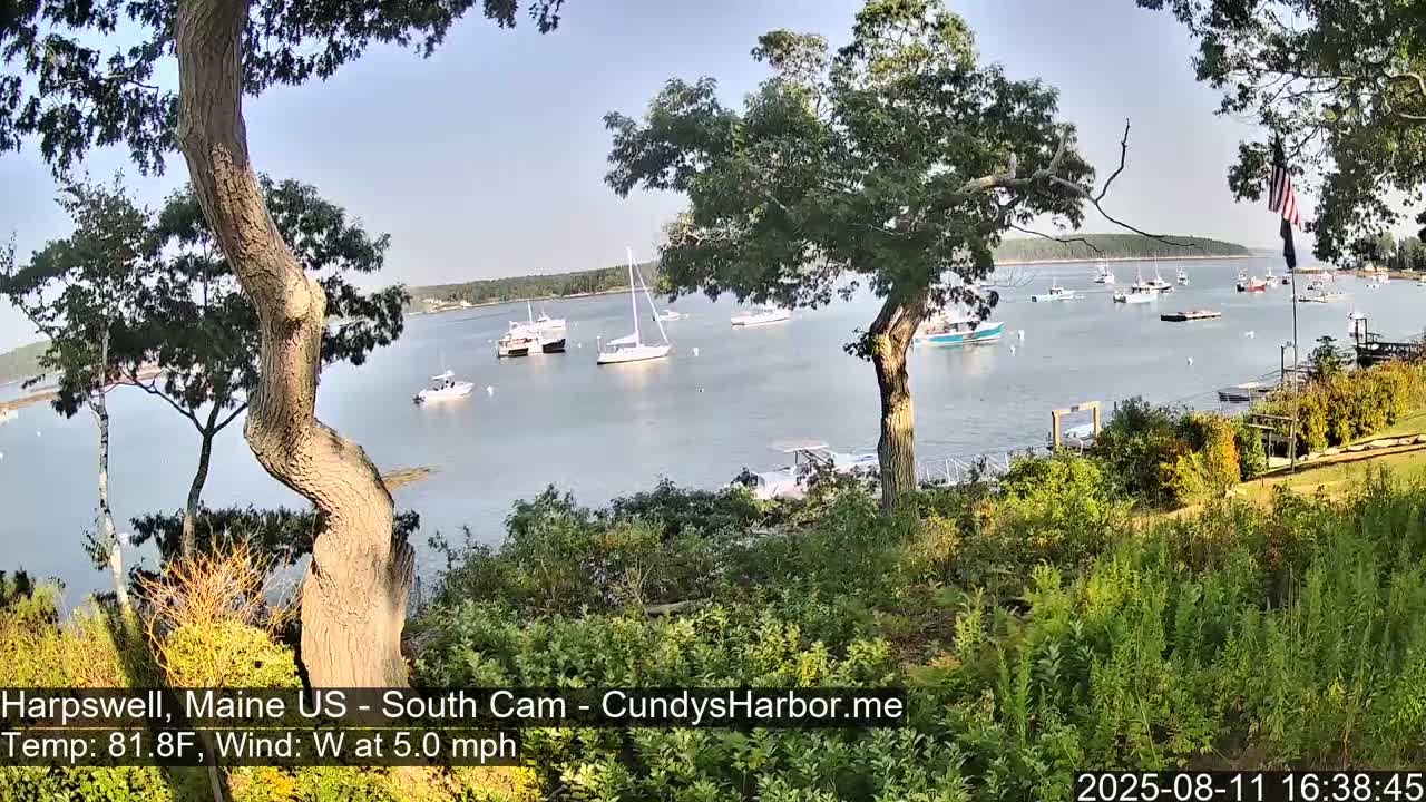 Cundy Harbor South Live Cam - Harpswell, Maine, USA
