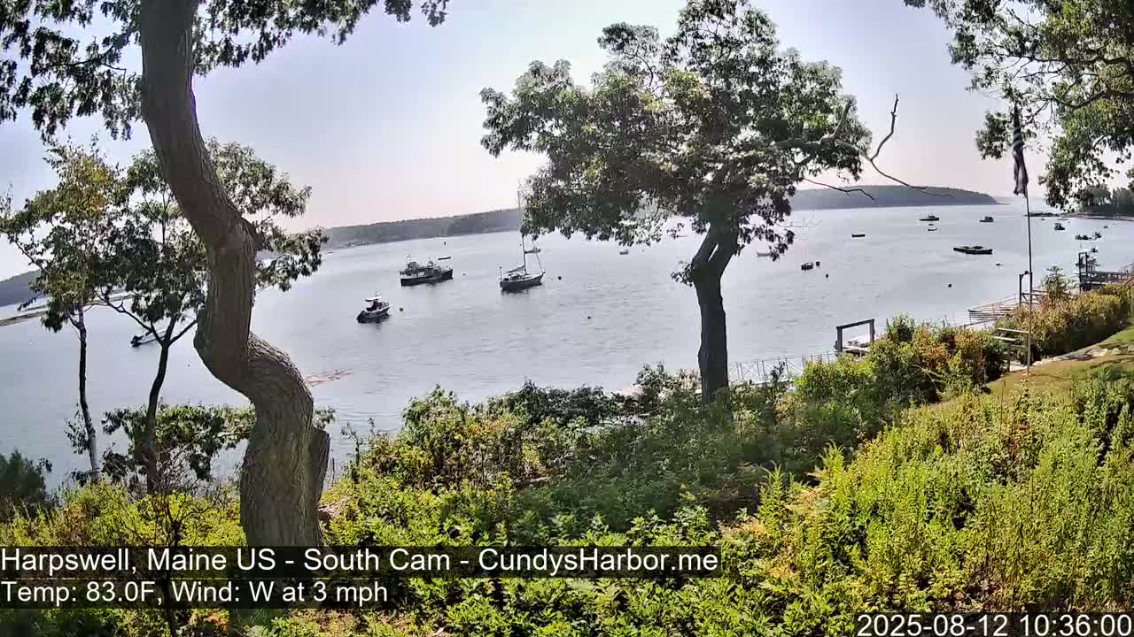 Cundy Harbor South Live Cam - Harpswell, Maine, USA