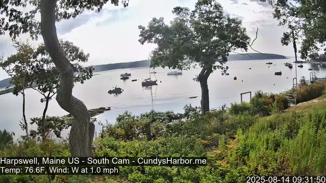 Cundy Harbor South Live Cam - Harpswell, Maine, USA