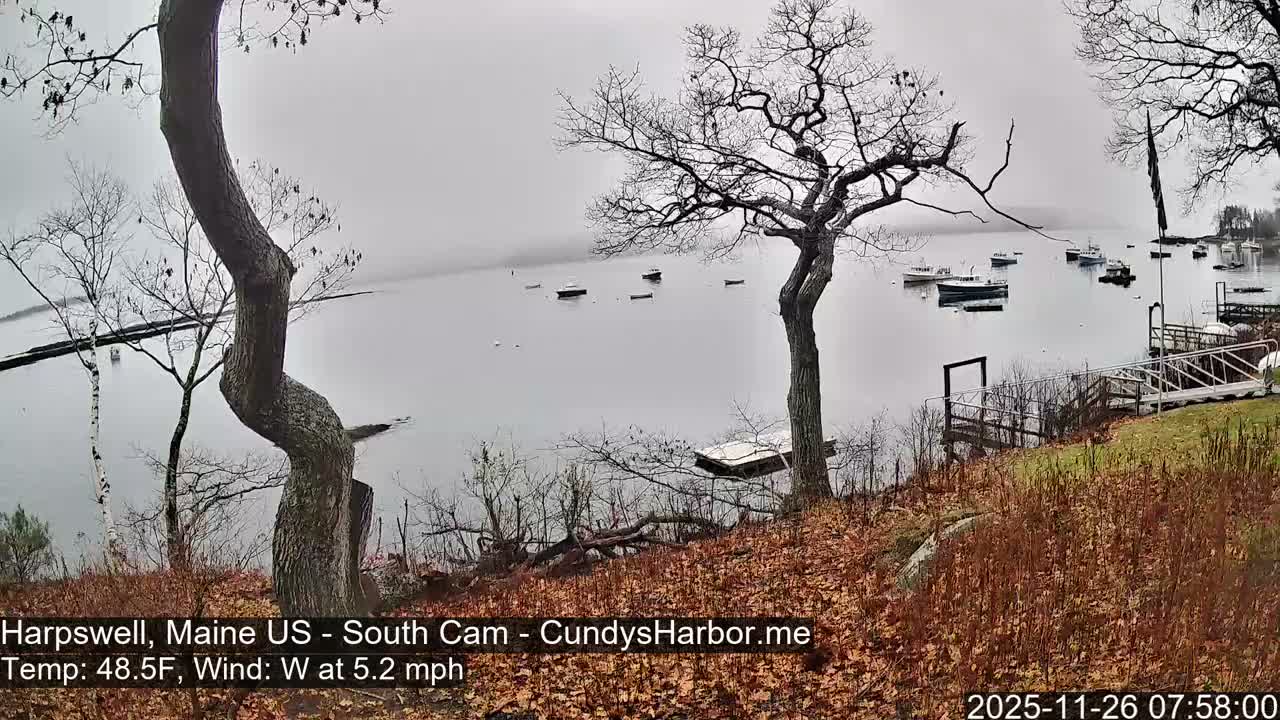 Cundy Harbor South Live Cam - Harpswell, Maine, USA