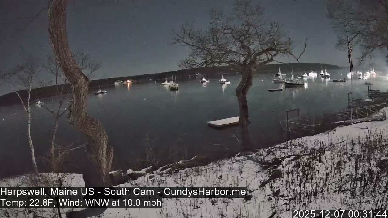 Cundy Harbor South Live Cam - Harpswell, Maine, USA