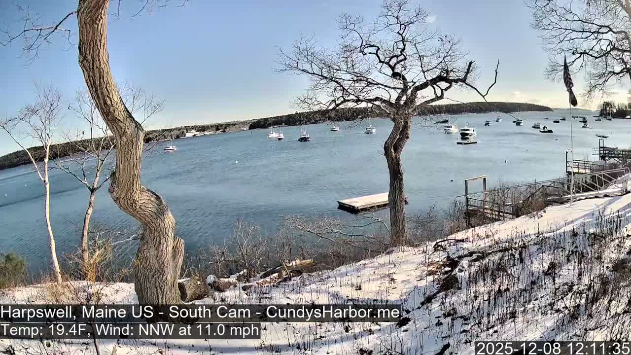 Cundy Harbor South Live Cam - Harpswell, Maine, USA