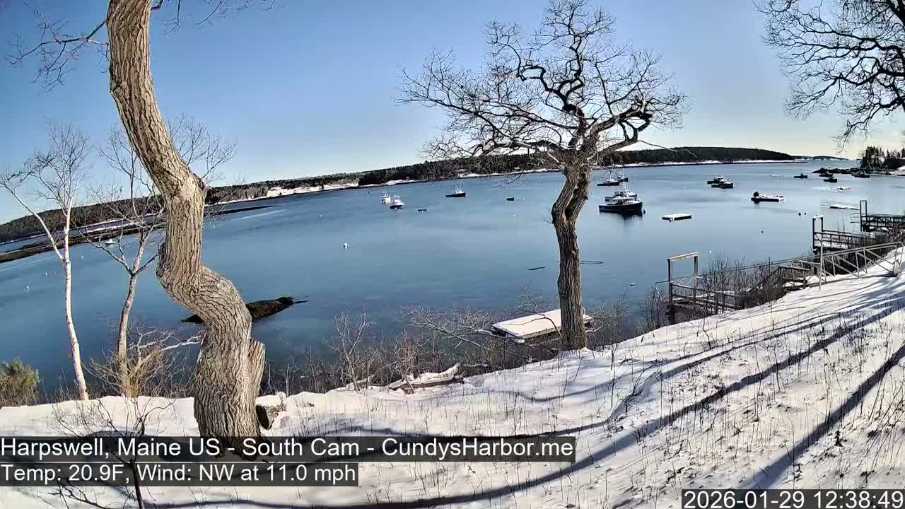 Cundy Harbor South Live Cam - Harpswell, Maine, USA