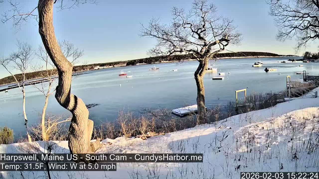 Cundy Harbor South Live Cam - Harpswell, Maine, USA
