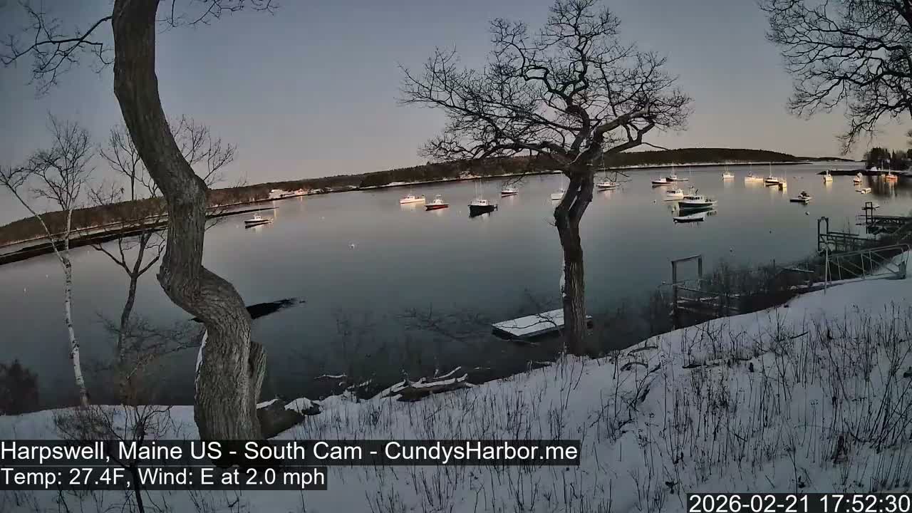 Cundy Harbor South Live Cam - Harpswell, Maine, USA