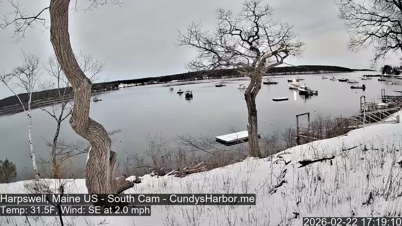 Cundy Harbor South Live Cam - Harpswell, Maine, USA