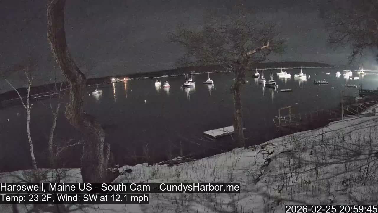 Cundy Harbor South Live Cam - Harpswell, Maine, USA