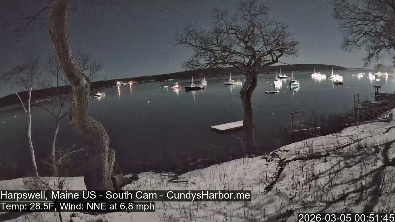 Cundy Harbor South Live Cam - Harpswell, Maine, USA