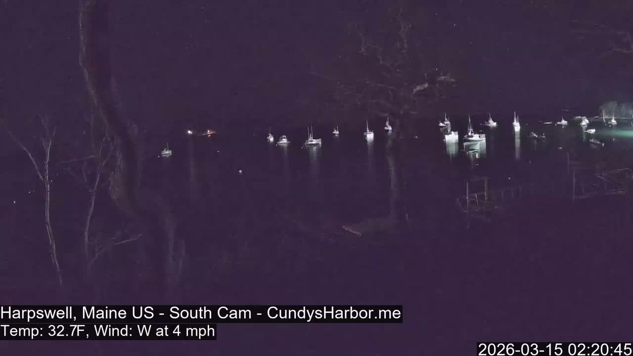 Cundy Harbor South Live Cam - Harpswell, Maine, USA