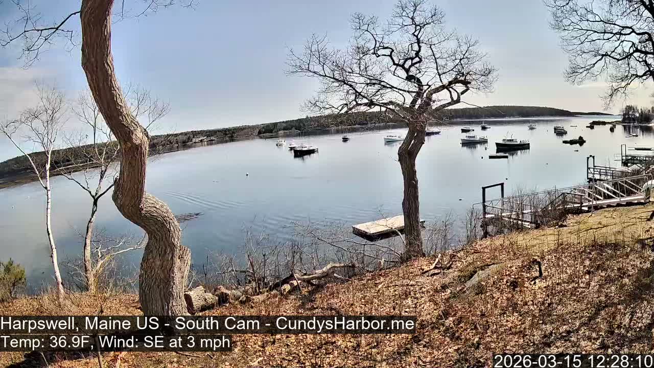 Cundy Harbor South Live Cam - Harpswell, Maine, USA