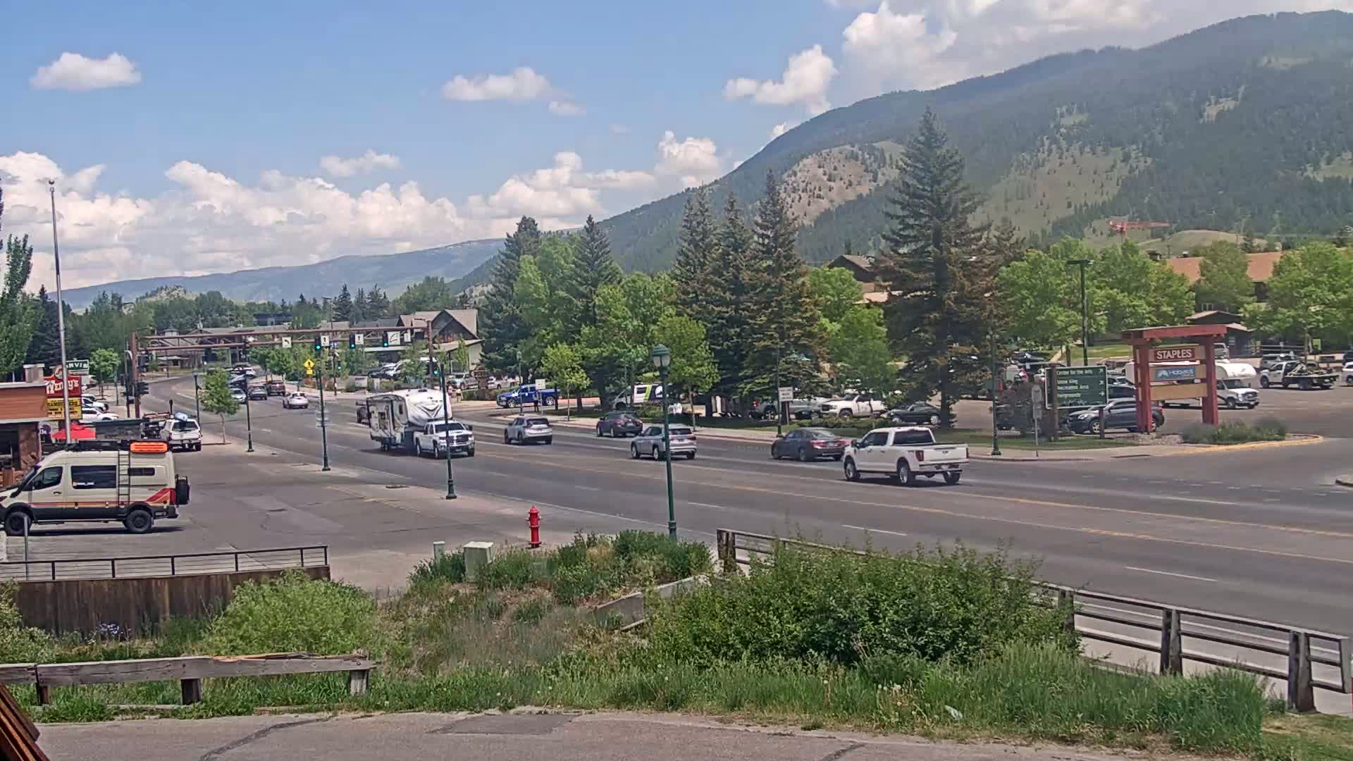 Jackson Hole, Jackson W Broadway Street 191 Live Cam - Jackson, Teton, Wyoming, USA