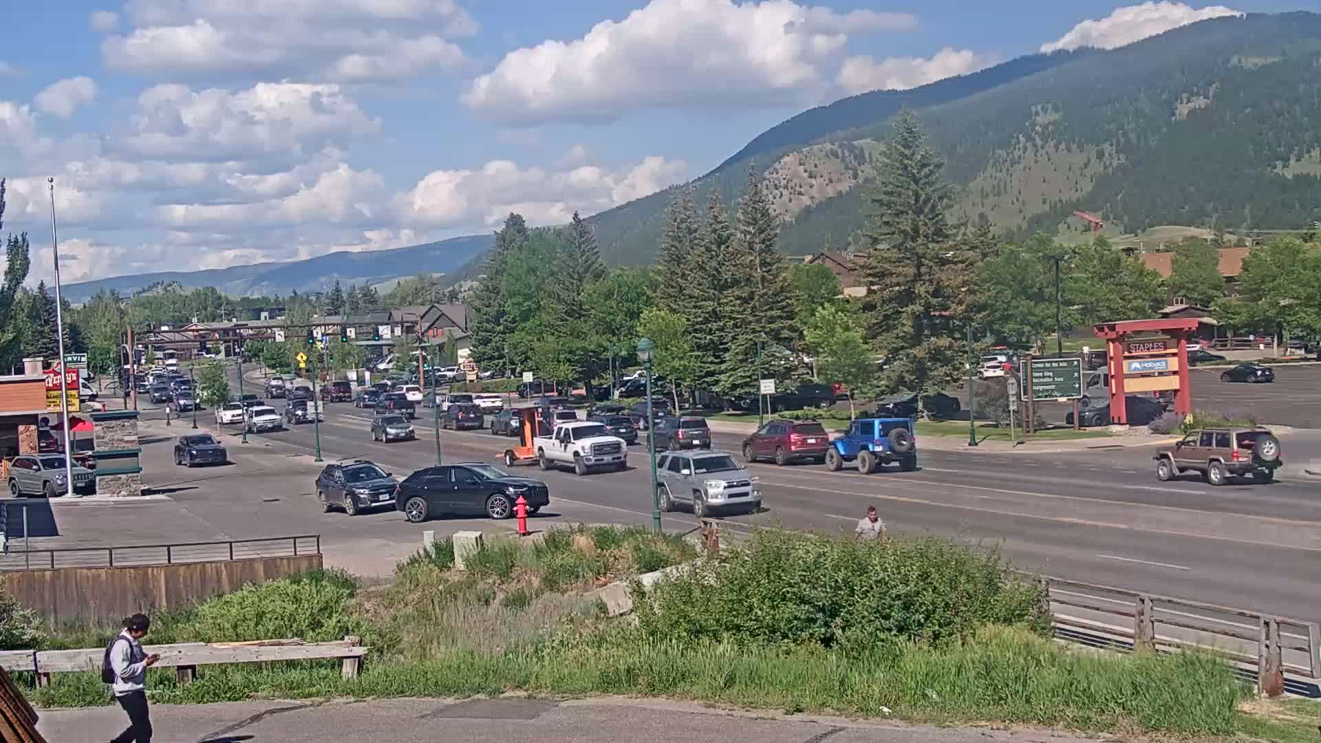 Jackson Hole, Jackson W Broadway Street 191 Live Cam - Jackson, Teton, Wyoming, USA