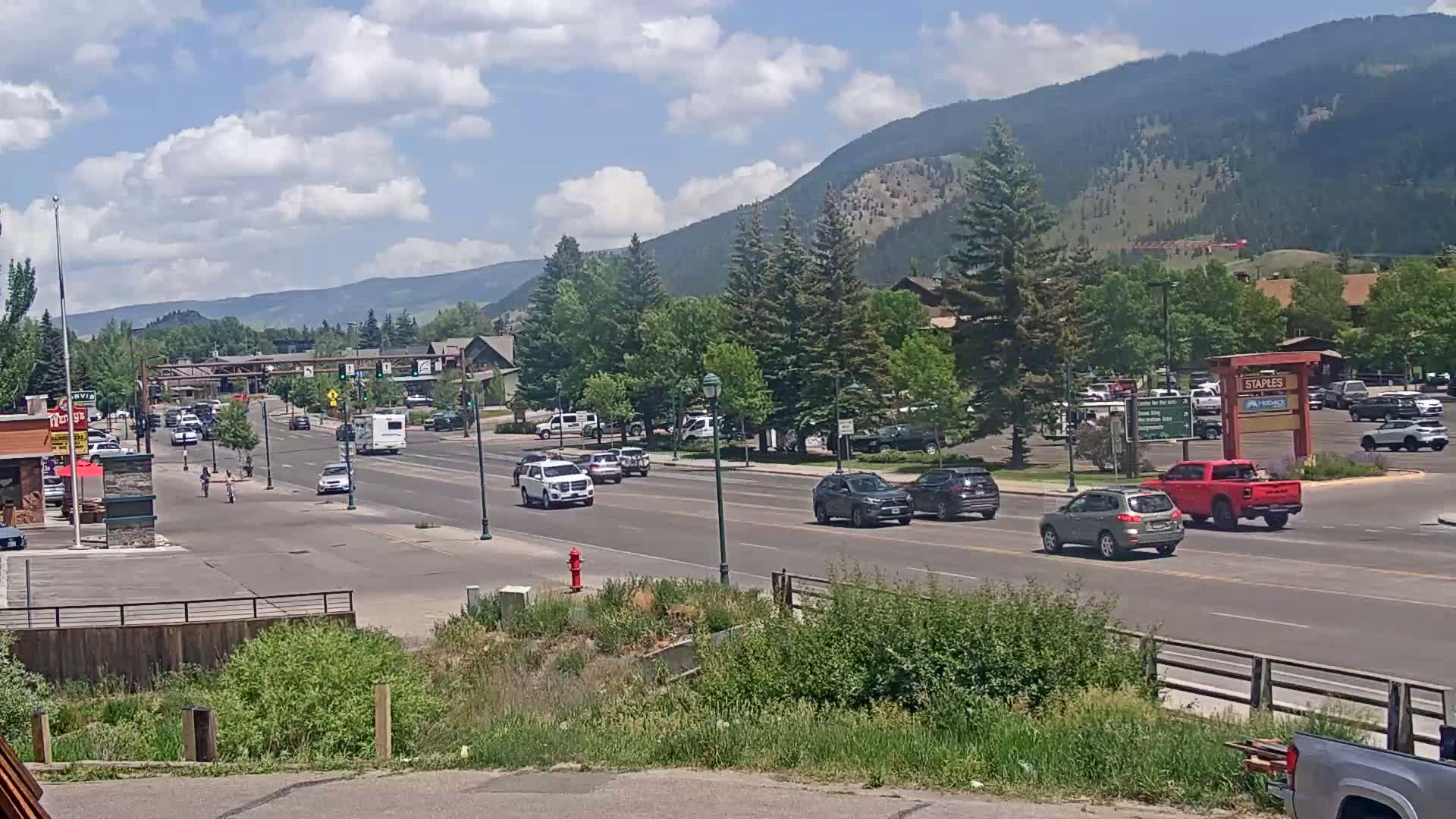 Jackson Hole, Jackson W Broadway Street 191 Live Cam - Jackson, Teton, Wyoming, USA