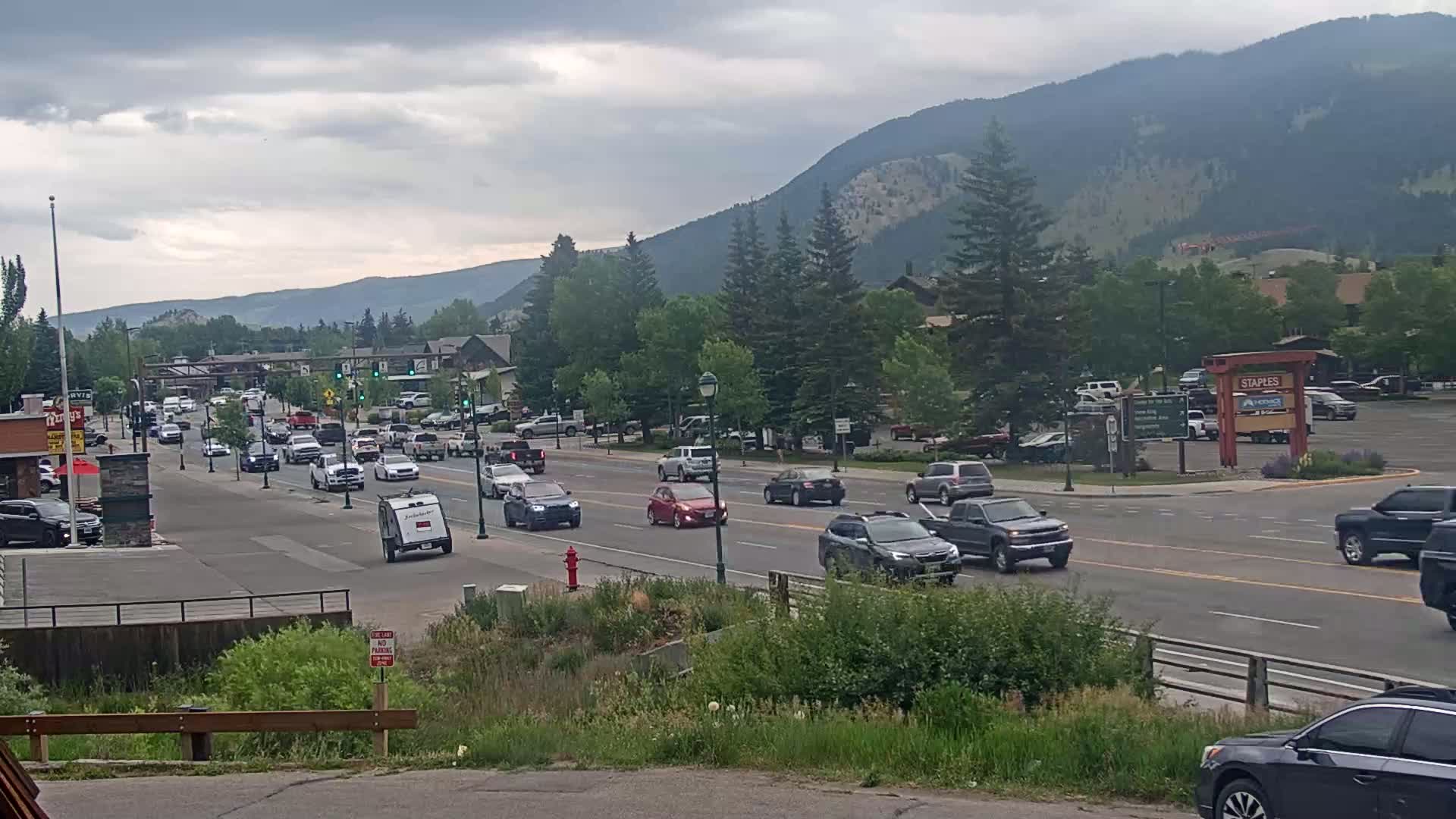 Jackson Hole, Jackson W Broadway Street 191 Live Cam - Jackson, Teton, Wyoming, USA