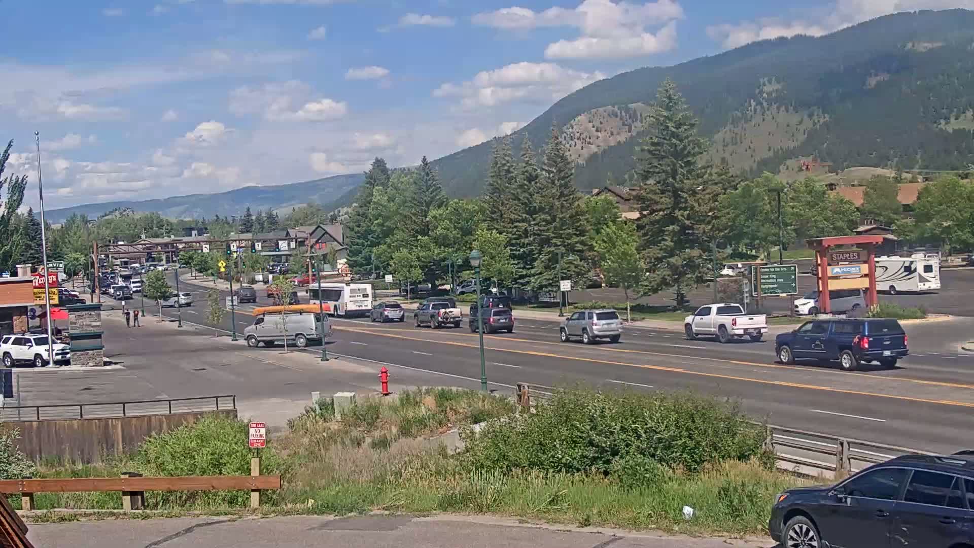 Jackson Hole, Jackson W Broadway Street 191 Live Cam - Jackson, Teton, Wyoming, USA
