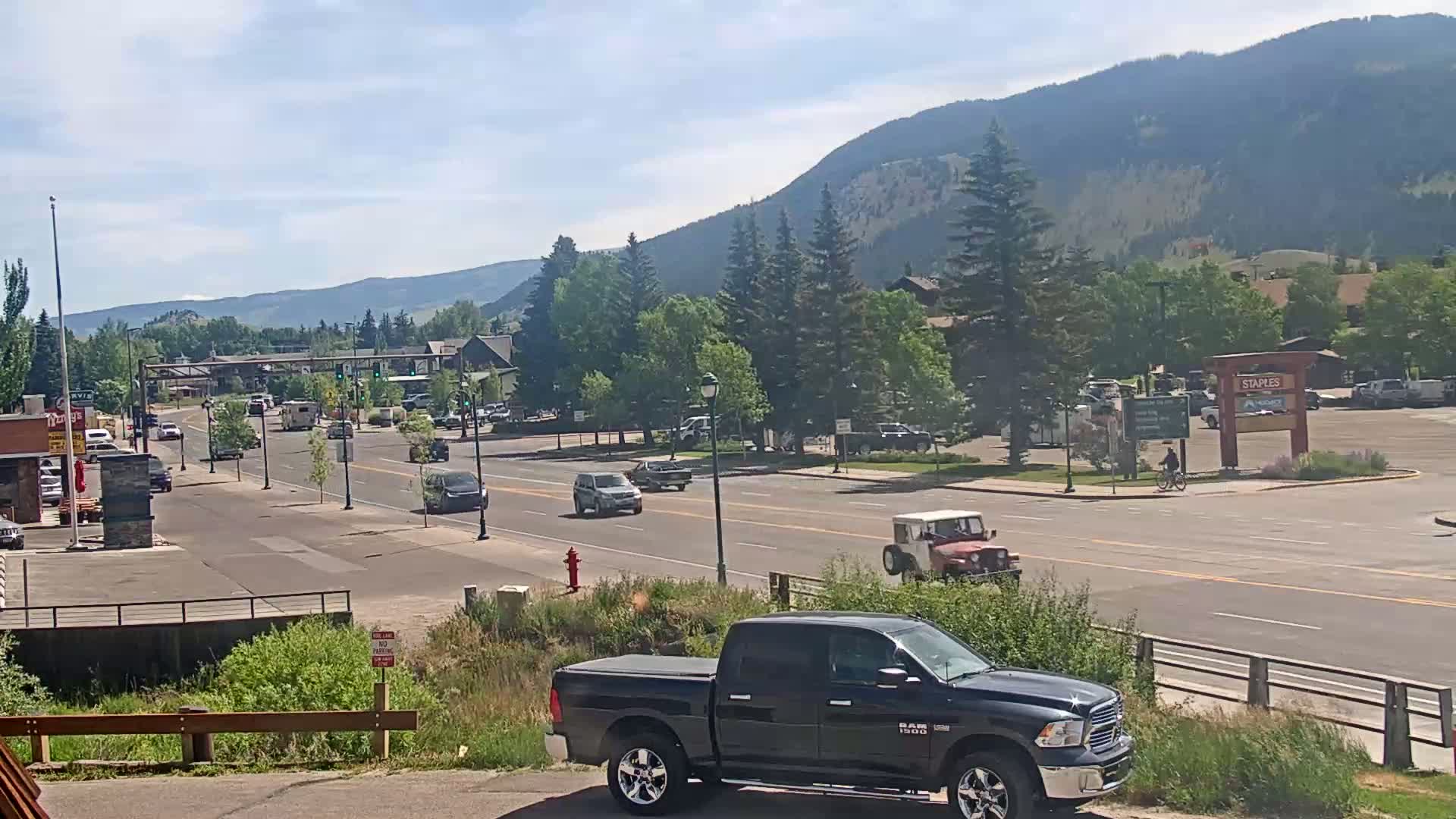Jackson Hole, Jackson W Broadway Street 191 Live Cam - Jackson, Teton, Wyoming, USA