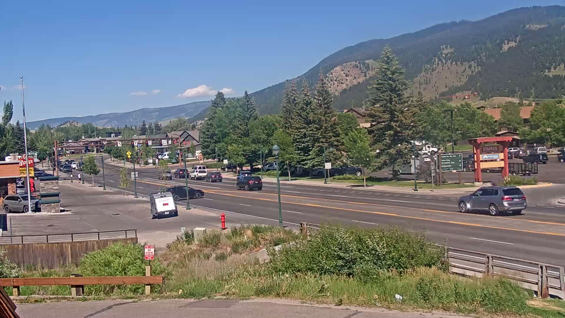 Jackson Hole, Jackson W Broadway Street 191 Live Cam - Jackson, Teton, Wyoming, USA
