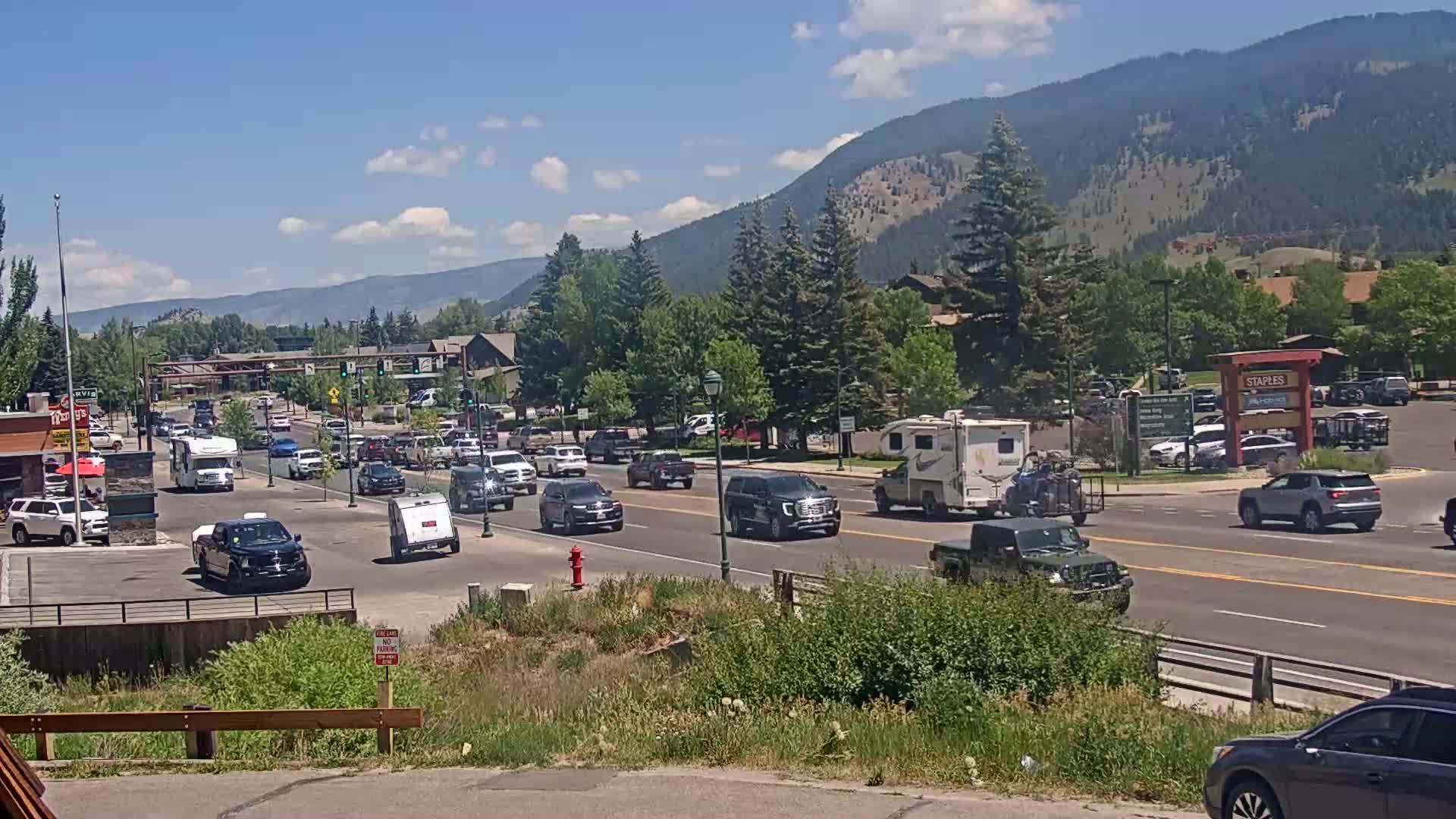 Jackson Hole, Jackson W Broadway Street 191 Live Cam - Jackson, Teton, Wyoming, USA