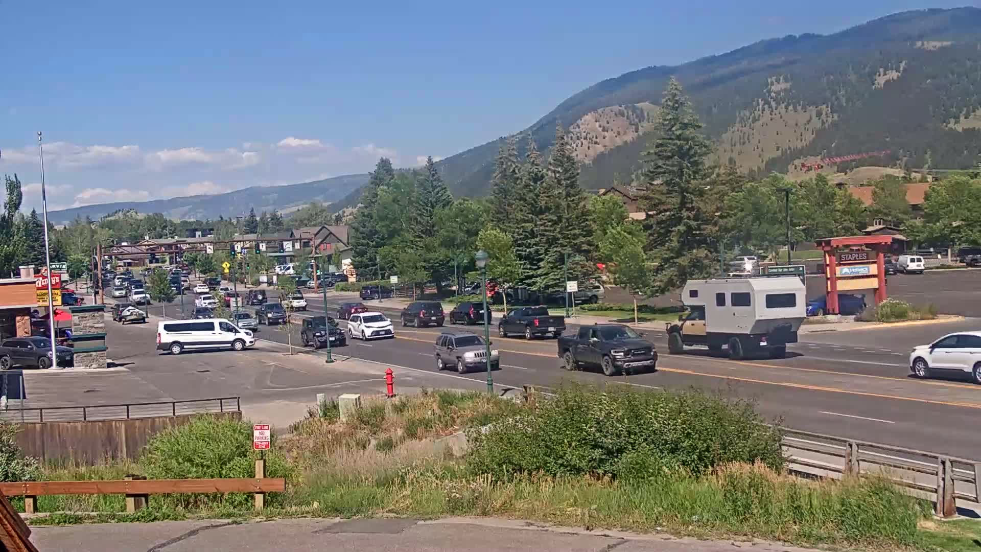 Jackson Hole, Jackson W Broadway Street 191 Live Cam - Jackson, Teton, Wyoming, USA