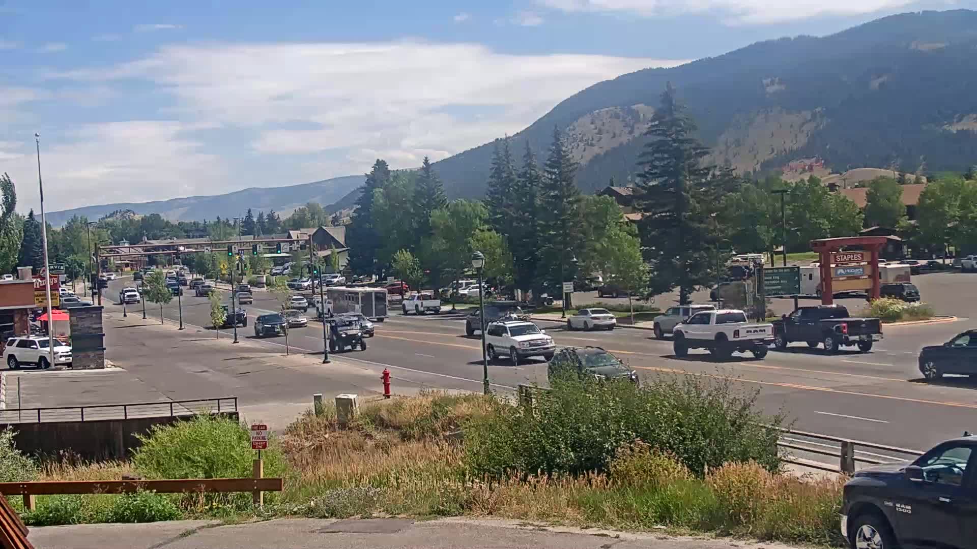 Jackson Hole, Jackson W Broadway Street 191 Live Cam - Jackson, Teton, Wyoming, USA