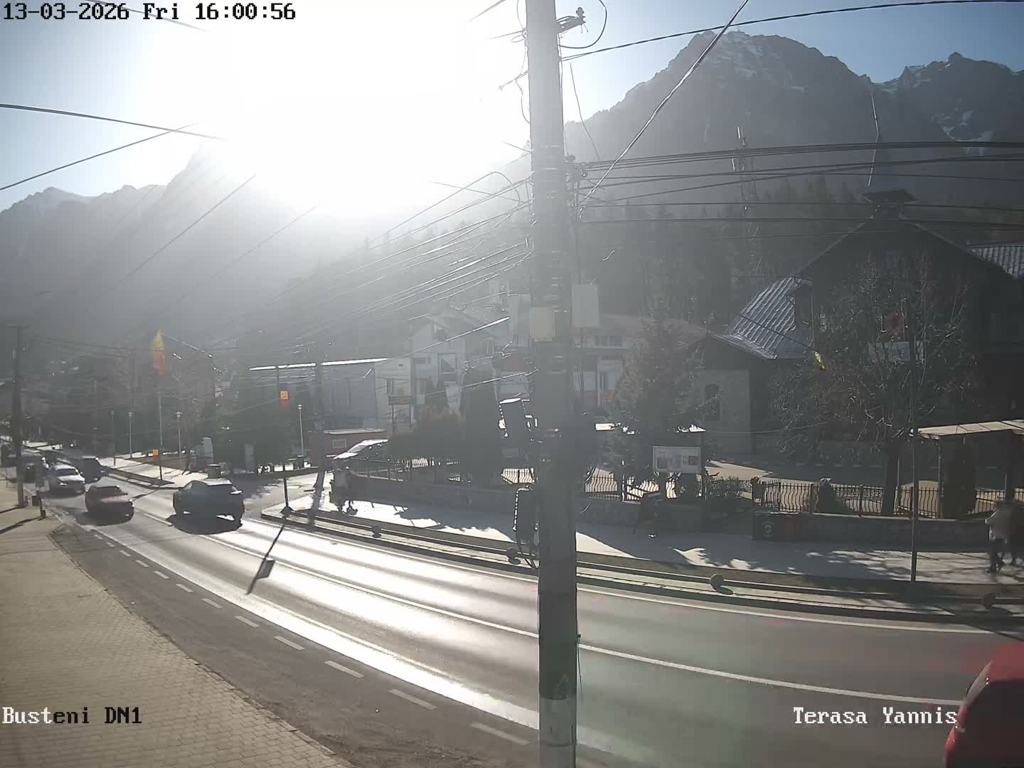 Prahova, Centru Busteni Town Center Live Cam - Busteni, Prahova, Romania