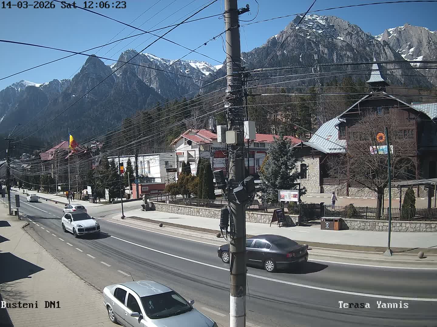 Prahova, Centru Busteni Town Center Live Cam - Busteni, Prahova, Romania