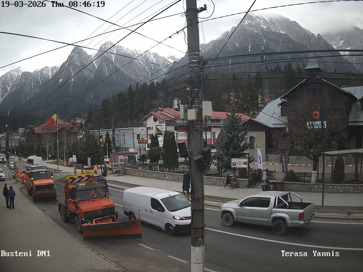 Prahova, Centru Busteni Town Center Live Cam - Busteni, Prahova, Romania