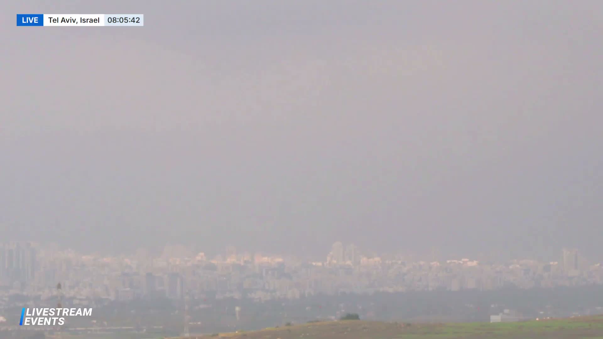 Rosh Haayin, ( נוף עירוני של תל אביב מראש העין )Tel-Aviv City View from Rosh Haayin, Tel Aviv Live Cam - Rosh Ha'Ayin, Central, Israel