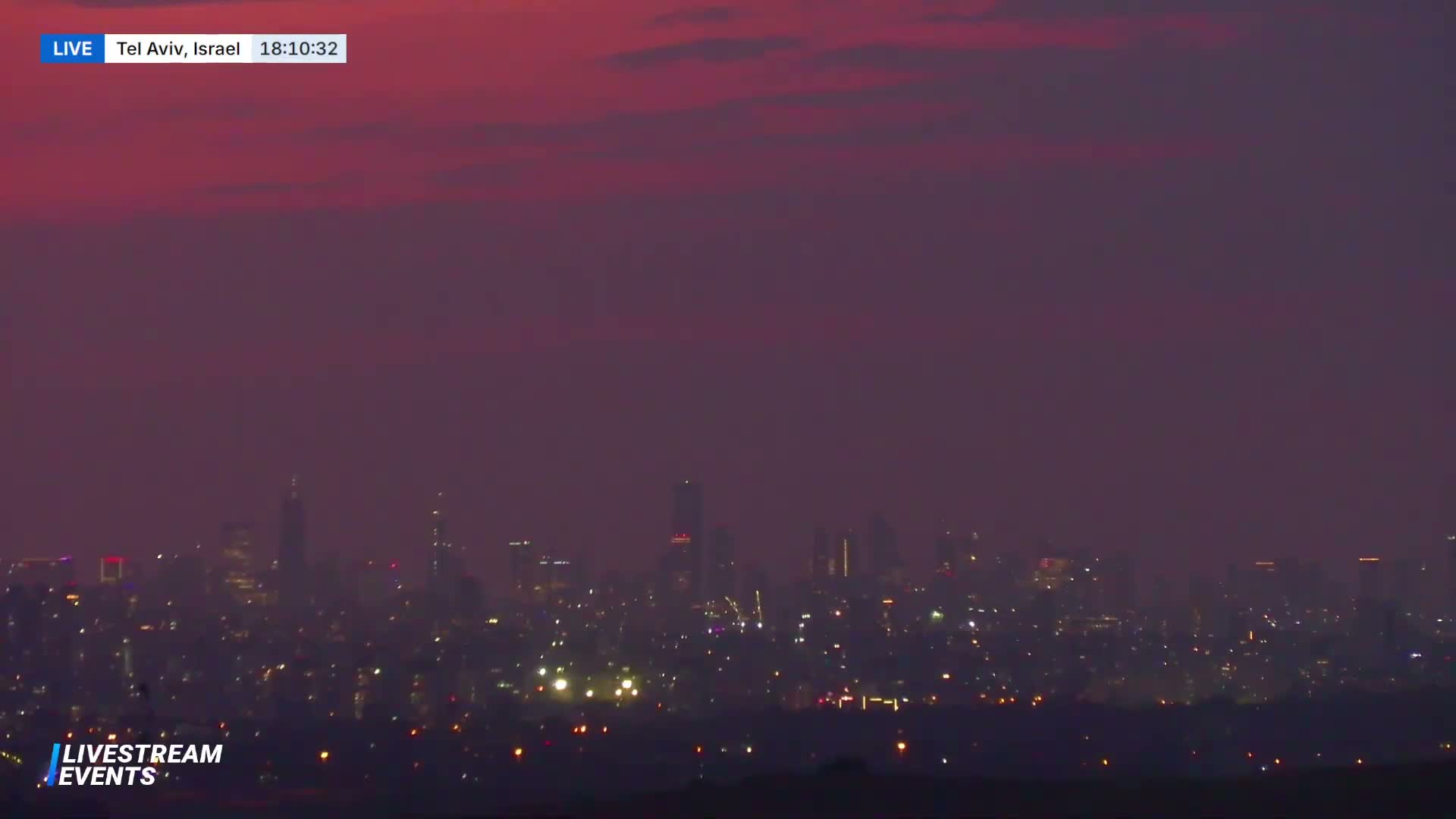 Rosh Haayin, ( נוף עירוני של תל אביב מראש העין )Tel-Aviv City View from Rosh Haayin, Tel Aviv Live Cam - Rosh Ha'Ayin, Central, Israel