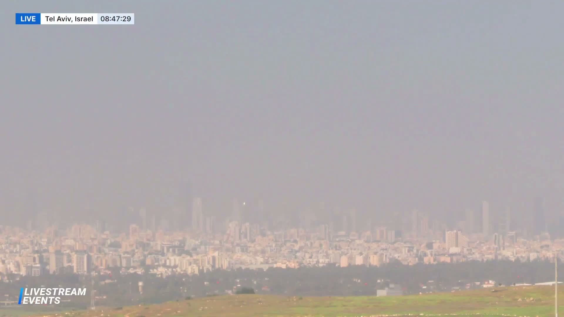 Rosh Haayin, ( נוף עירוני של תל אביב מראש העין )Tel-Aviv City View from Rosh Haayin, Tel Aviv Live Cam - Rosh Ha'Ayin, Central, Israel