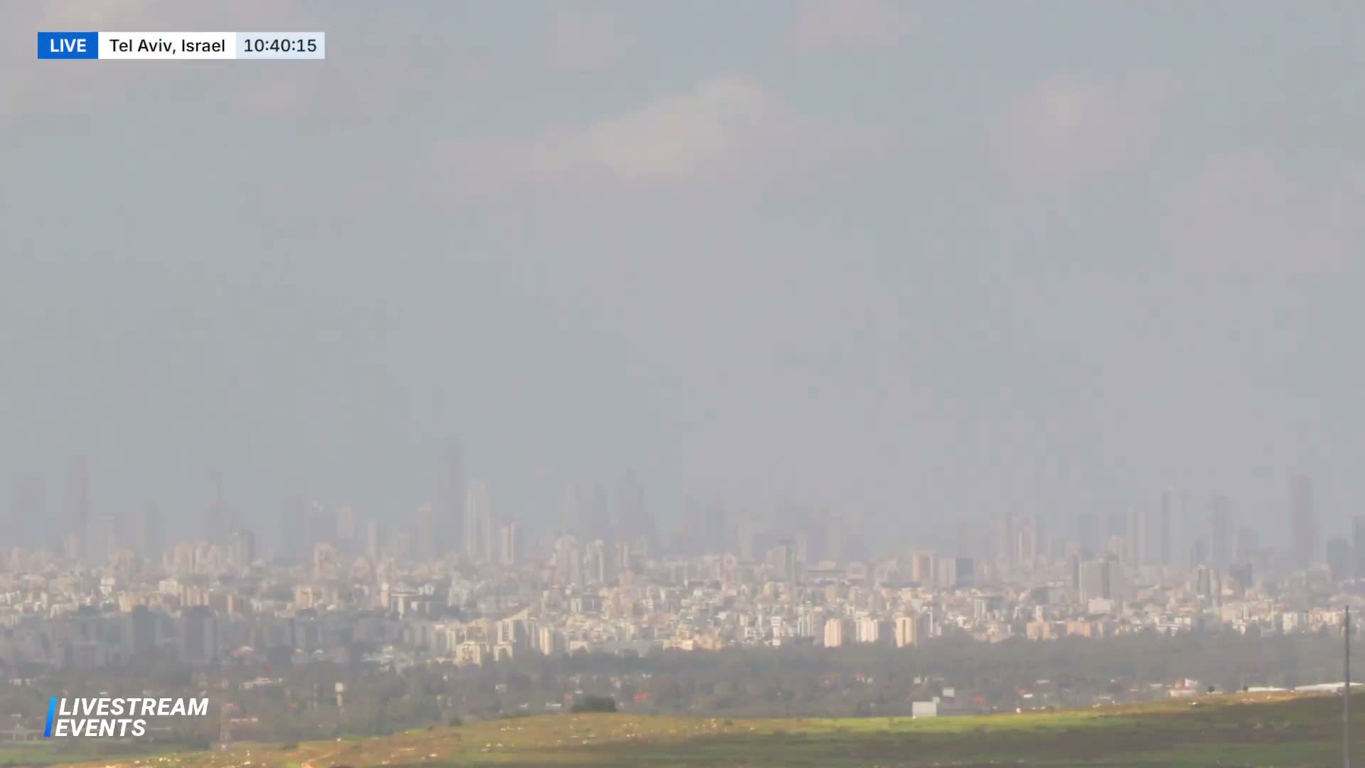 Rosh Haayin, ( נוף עירוני של תל אביב מראש העין )Tel-Aviv City View from Rosh Haayin, Tel Aviv Live Cam - Rosh Ha'Ayin, Central, Israel