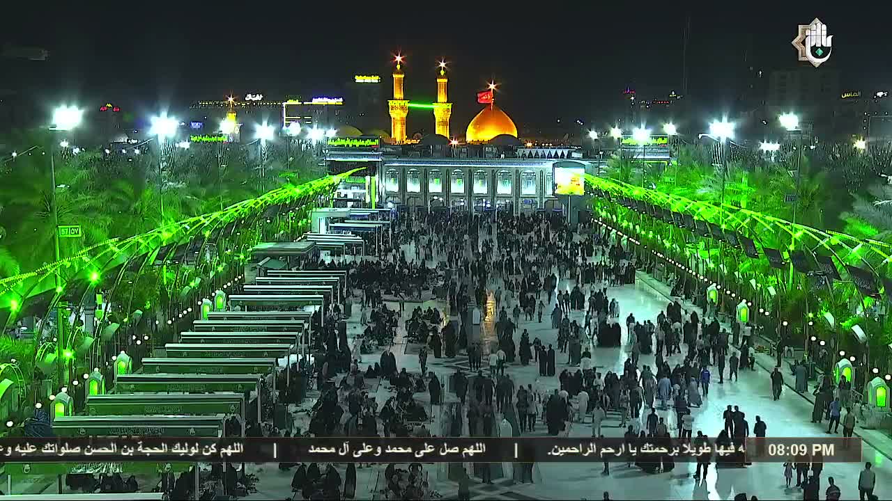 Karbala ( كربلاء, مَقَام ٱلْإِمام ٱلْحُسَيْن ٱبْن عَلِيّ ) Imam Husayn Shrine &  Karbala Live Cam - Al Sultaniyya, Karbala Discrict, Karbala, Iraq