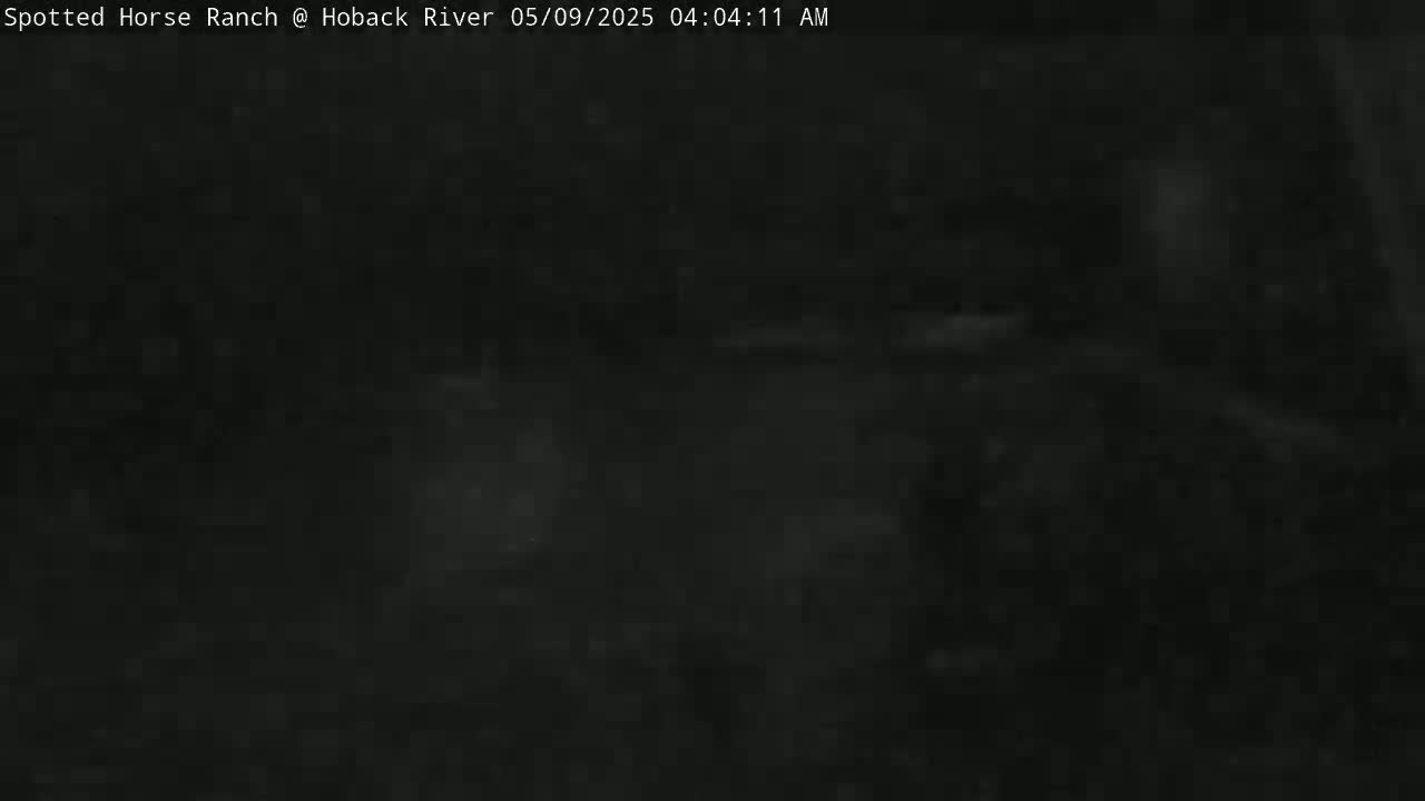 A very dark, low-light outdoor scene is visible, possibly at night or in pre-dawn hours.