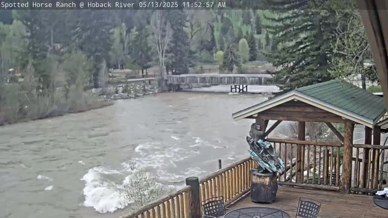Hoback River View from Spotted Horse Ranch Live Cam - Hoback, Teton, Wyoming, USA