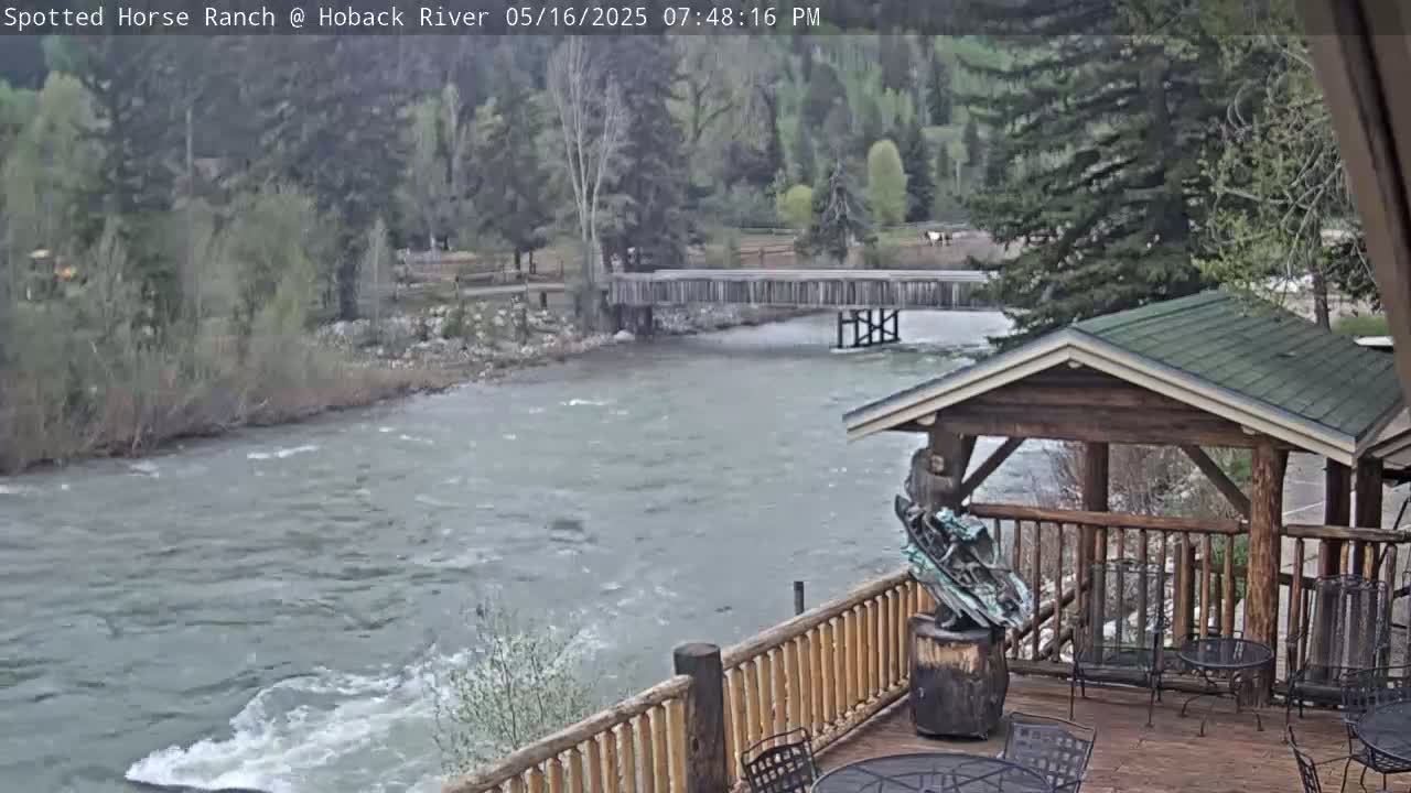Hoback River View from Spotted Horse Ranch Live Cam - Hoback, Teton, Wyoming, USA