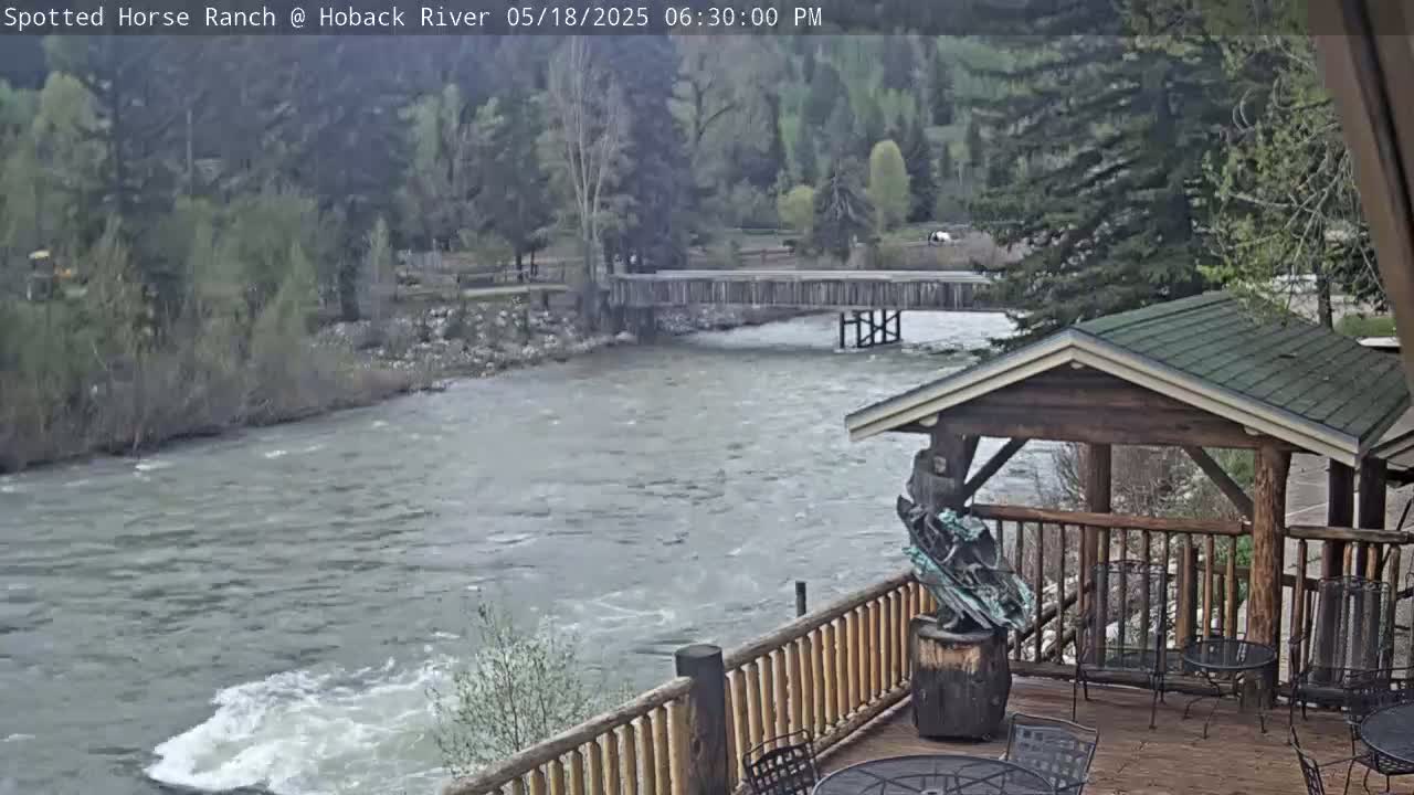 Hoback River View from Spotted Horse Ranch Live Cam - Hoback, Teton, Wyoming, USA